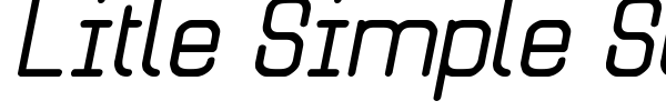 Litle Simple St font preview